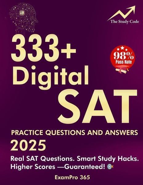 Produktbild: 333+ Digital SAT Practice Questions and Answers 2025