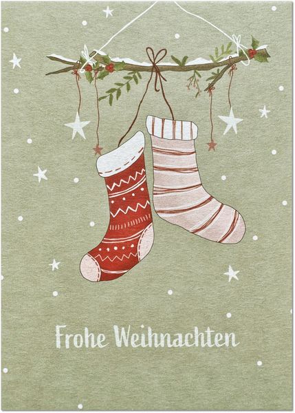 Produktbild: KEITCARDS Weihnachtskarten mixed Set, 3 x Postkarten und 3 x Klappkarten