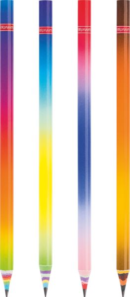 Produktbild: Brunnen Bleistift &bdquo;Rainbow Paper&ldquo; &brvbar; HB, rund, sortiert