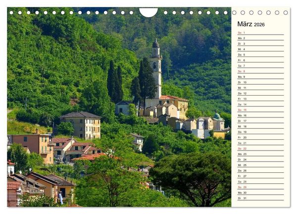Produktbild: Ligurien - Berge und Meer (Wandkalender 2026 DIN A4 quer), CALVENDO Monatskalender