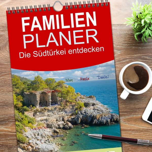 Produktbild: Familienplaner 2026 - Die S&uuml;dt&uuml;rkei entdecken mit 5 Spalten (Wandkalender, 21 x 45 cm) CALVENDO