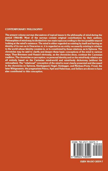 Produktbild: Philosophy of Mind/Philosophie de l&rsquo;esprit