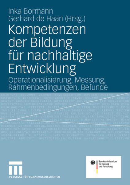 Kompetenzen der Bildung für nachhaltige Entwicklung, Taschenbuch von Inka Bormann , Gerhard de Haan, VS Verlag für Sozialwissenschaften, 9783531155296