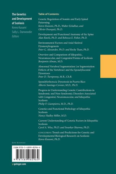 Produktbild: The Genetics and Development of Scoliosis