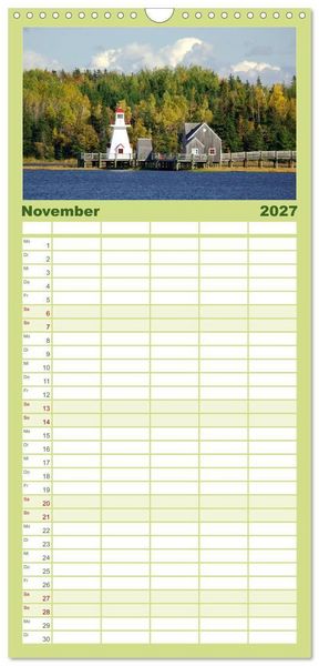 Produktbild: Familienplaner 2027 - KANADA Christian Heeb mit 5 Spalten (Wandkalender, 21 x 45 cm) CALVENDO