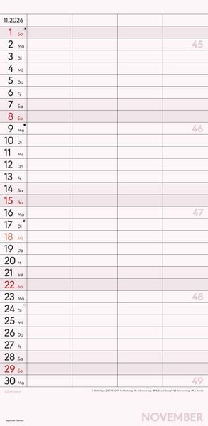 Produktbild: Superplaner M 2026 4 Spalten - Familien-Timer 22x45 cm - Offset-Papier - mit Ferienterminen - Wand-Planer - Familienkalender - Alpha Edition