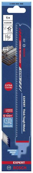 Produktbild: Bosch Accessories 2608900368 EXPERT &lsquo;Thick Tough Metal&rsquo; S 1155 CHC S&auml;bels&auml;geblatt, 1&nbsp;St&uuml;ck S&auml;geblatt-L&auml;nge 225 mm 1 St.