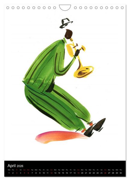 Produktbild: JAZZ swinging New Orleans (Wall Calendar 2026 DIN A4 portrait), CALVENDO 12 Month Wall Calendar