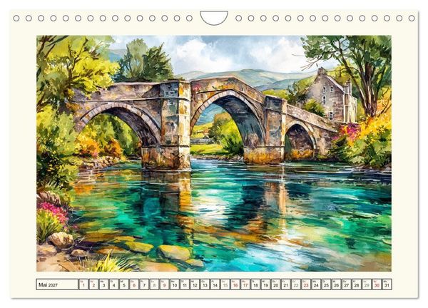 Produktbild: Irland. K&uuml;nstlerische Aquarelle zwischen K&uuml;ste und Hochland (Wandkalender 2027 DIN A4 quer), CALVENDO Monatskalender
