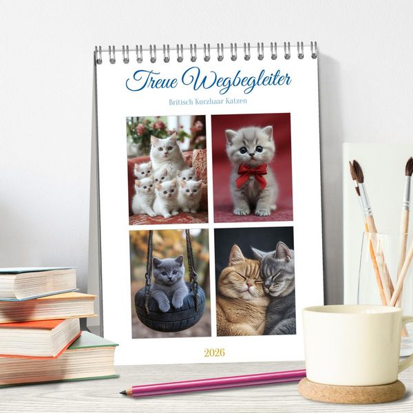 Produktbild: Treue Wegbegleiter (Tischkalender 2026 DIN A5 hoch), CALVENDO Monatskalender