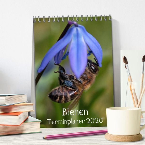 Produktbild: Bienen-Terminplaner 2026 (Tischkalender 2026 DIN A5 hoch), CALVENDO Monatskalender