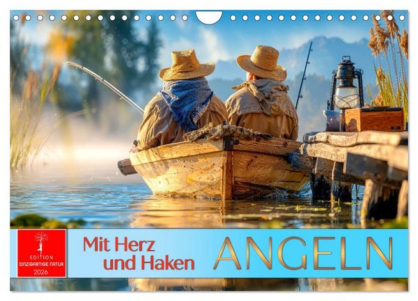 Produktbild: Angeln mit Herz und Haken (Wandkalender 2026 DIN A4 quer), CALVENDO Monatskalender