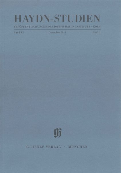 Produktbild: Haydn Studien Band XI, Heft 1