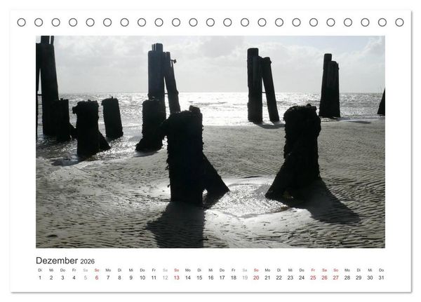 Produktbild: Wangerooge. Der Charme des Ostanlegers (Tischkalender 2026 DIN A5 quer), CALVENDO Monatskalender