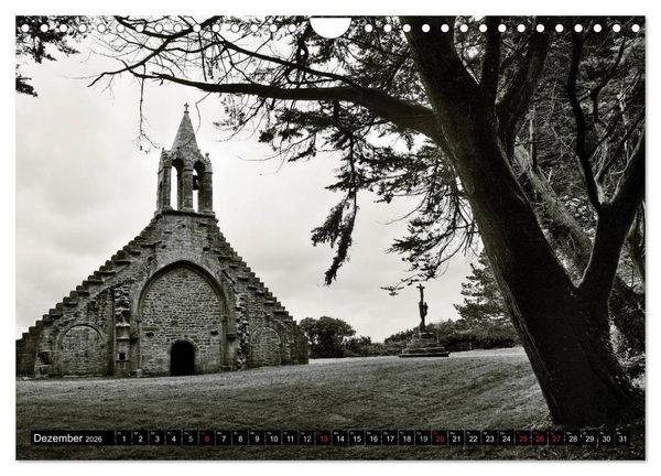 Produktbild: Bretagne in Schwarz und Wei&szlig; 2026 (Wandkalender 2026 DIN A4 quer), CALVENDO Monatskalender