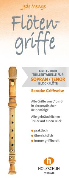 Produktbild: Jede Menge Fl&ouml;tengriffe - Sopran/Tenor (Barocke Griffweise)