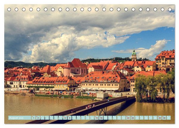 Produktbild: Maribor - Entspannde Stadt am Ufer der Drau (Tischkalender 2026 DIN A5 quer), CALVENDO Monatskalender