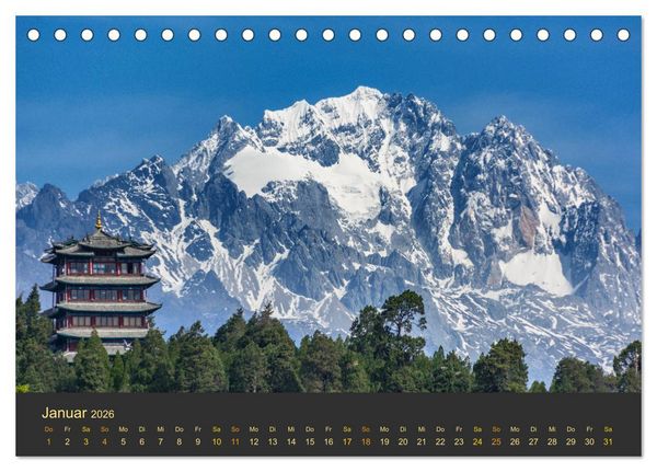 Produktbild: Yunnan - Magische Orte (Tischkalender 2026 DIN A5 quer), CALVENDO Monatskalender