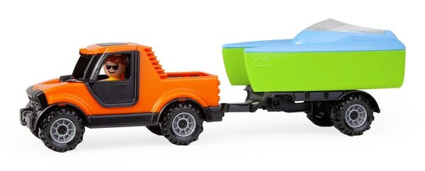 Produktbild: LENA 01633 - Truckies Pick Up mit Boaties-Anh&auml;nger