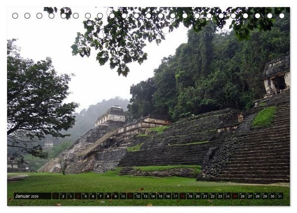 Produktbild: Von Mayas und Azteken - Mexiko, Guatemala und Honduras (Tischkalender 2026 DIN A5 quer), CALVENDO Monatskalender