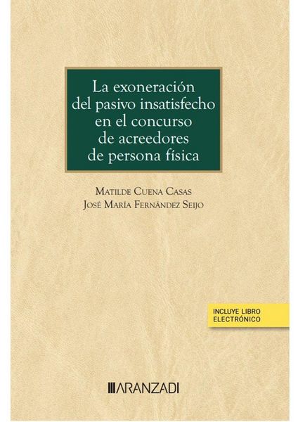 Produktbild: Exoneraci&oacute;n del pasivo insatisfecho en el concurso de acreedores de persona f&iacute;sica
