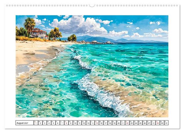 Produktbild: Griechenland. Zwischen Inseln, Antike und Mittelmeer (hochwertiger Premium Wandkalender 2027 DIN A2 quer), Kunstdruck in Hochglanz