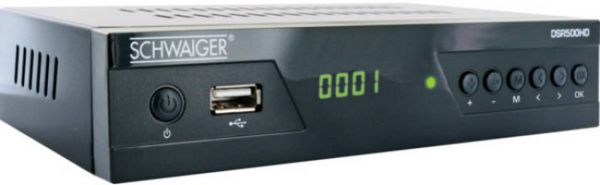 Produktbild: Schwaiger DSR500HD HD-SAT-Receiver Front-USB Anzahl Tuner: 1