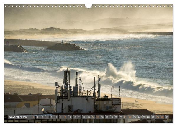 Produktbild: OCEAN POWER - Die Riesenwellen von Nazar&eacute; (Wandkalender 2026 DIN A3 quer), CALVENDO Monatskalender