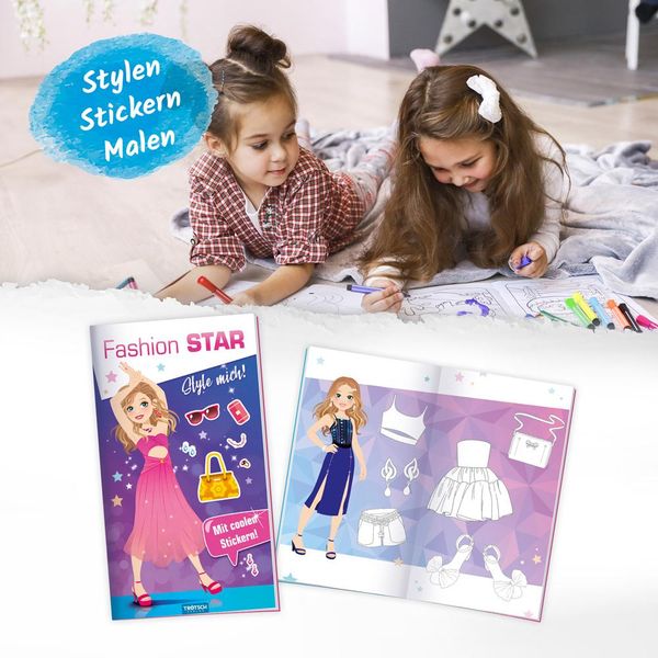 Produktbild: Tr&ouml;tsch Malbuch Stickermalbuch Fashion-Star Filmstar