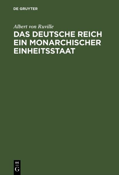 Produktbild: Das Deutsche Reich ein monarchischer Einheitsstaat