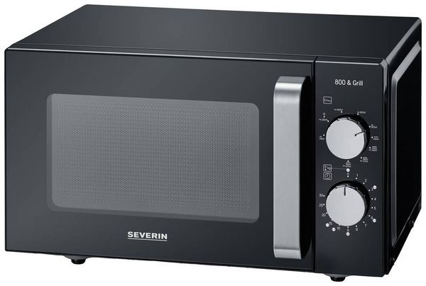 Produktbild: Severin MW 7762 Mikrowelle Schwarz, Edelstahl 800W Grillfunktion