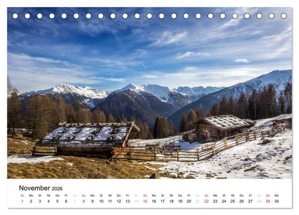 Produktbild: Almen im Ultental (Tischkalender 2026 DIN A5 quer), CALVENDO Monatskalender