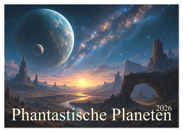 Produktbild: Phantastische Planeten (Wandkalender 2026 DIN A2 quer), CALVENDO Monatskalender