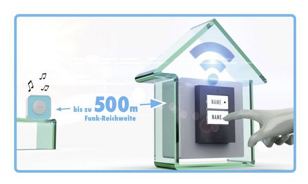 Produktbild: M-e modern-electronics 41308 Funkklingel Empf&auml;nger beleuchtet