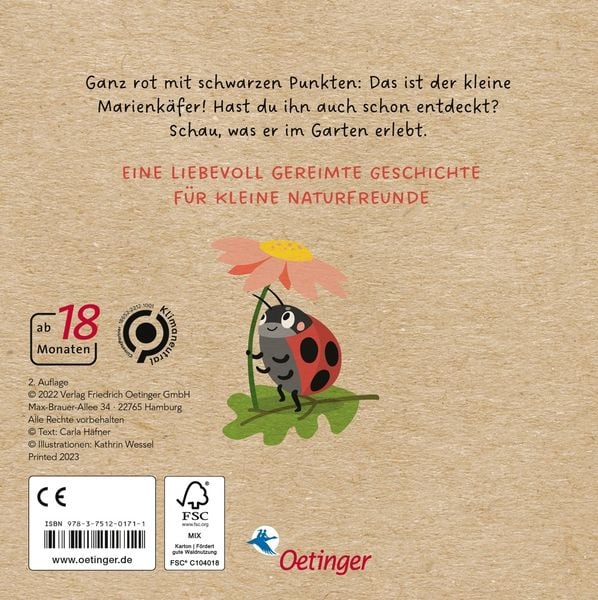 Produktbild: Meine Gartenfreunde. Der kleine Marienkäfer