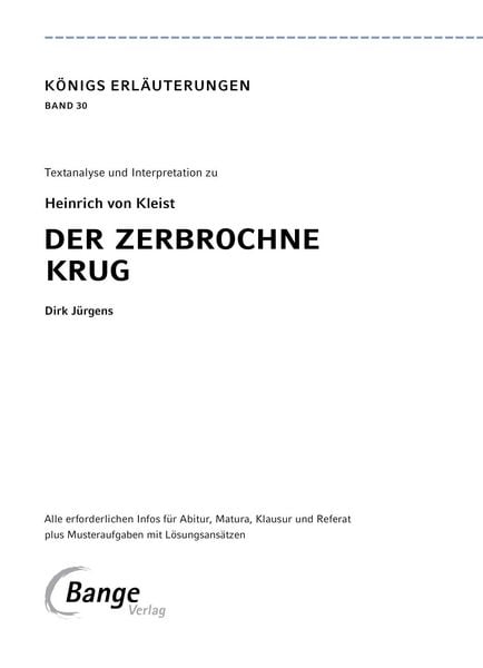 Produktbild: Der zerbrochne Krug von Heinrich von Kleist