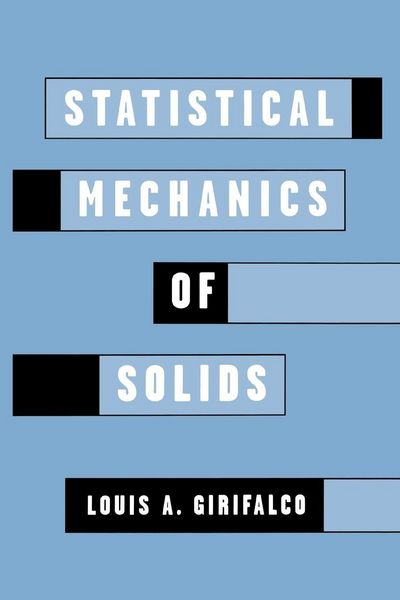 Produktbild: Statistical Mechanics of Solids