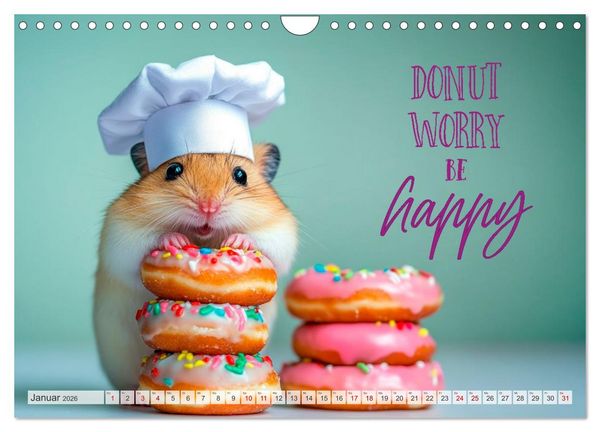 Produktbild: Hamsterhumor - Kleine Zuckerschnute, aber oho (Wandkalender 2026 DIN A4 quer), CALVENDO Monatskalender