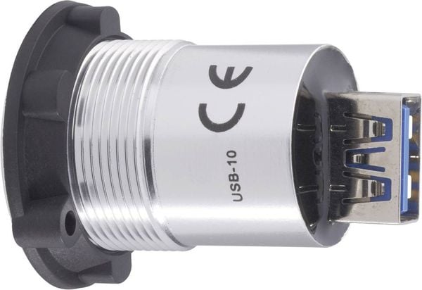 Produktbild: TRU Components USB-10 USB-Einbaubuchse 3.0 Buchse, Einbau Inhalt: 1St.