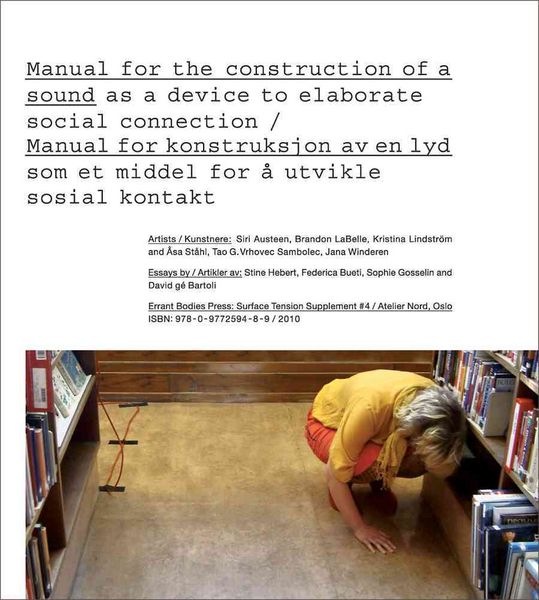 Produktbild: Manual for the Construction of a Sound/Manual for Konstruksjon AV En Lyd