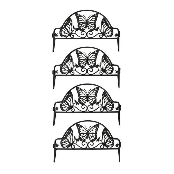 Produktbild: HTI-Living Zierzaun Nessa Solar Schmetterling, 12-teilig