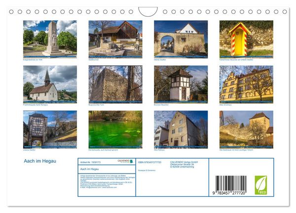 Produktbild: Aach im Hegau (Wandkalender 2026 DIN A4 quer), CALVENDO Monatskalender