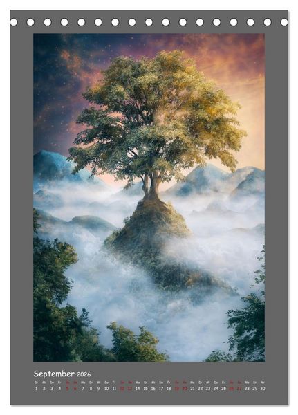 Produktbild: Yggdrasil - Der Baum des Lebens (Tischkalender 2026 DIN A5 hoch), CALVENDO Monatskalender