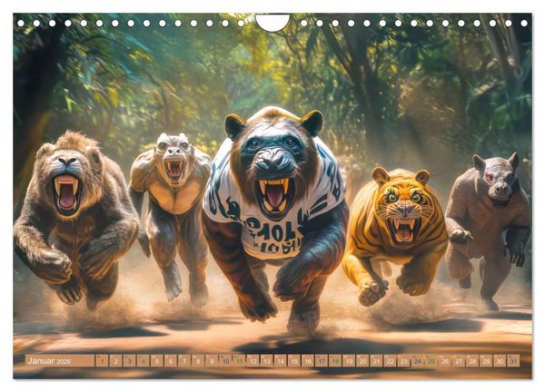 Produktbild: Tiere wollen Spa&szlig; - Humorwerke (Wandkalender 2026 DIN A4 quer), CALVENDO Monatskalender
