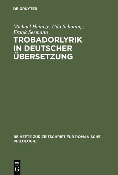 Produktbild: Trobadorlyrik in deutscher &Uuml;bersetzung