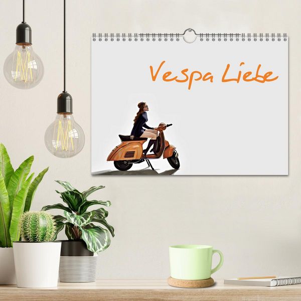 Produktbild: Vespa Liebe (Wandkalender 2026 DIN A4 quer), CALVENDO Monatskalender