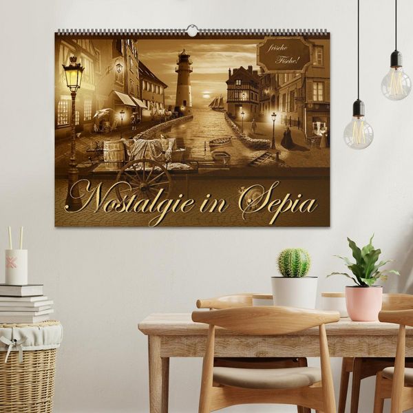 Produktbild: Nostalgie in Sepia (Wandkalender 2026 DIN A2 quer), CALVENDO Monatskalender