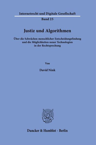 Produktbild: Justiz und Algorithmen.