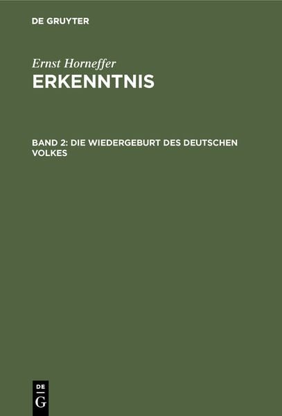 Produktbild: Die Wiedergeburt des deutschen Volkes