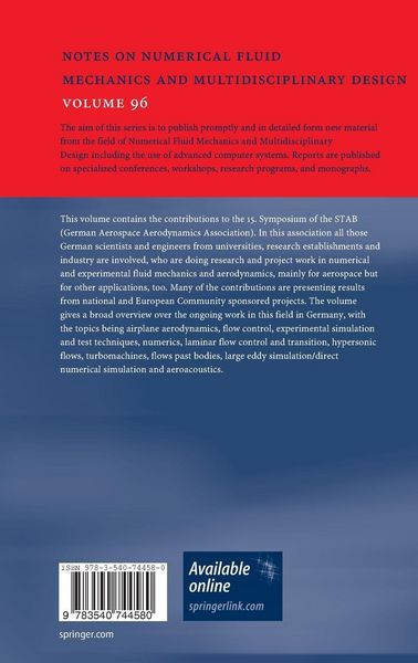 Produktbild: New Results in Numerical and Experimental Fluid Mechanics VI